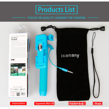 fashion mini pen size monopod selfie stick color outdoor travel essential